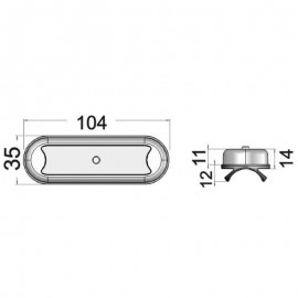 Πλαφονιέρα Roll Bar Inox Led Osculati IP67 10 30V