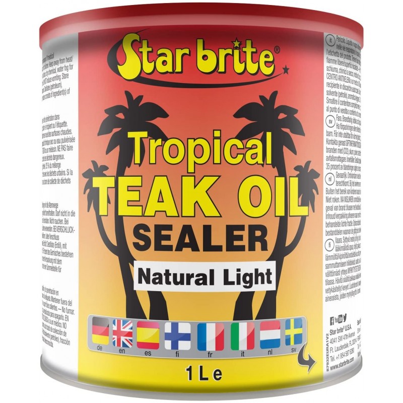 Tropical Teak Oil Sealer Star Brite Natural Light 946ml